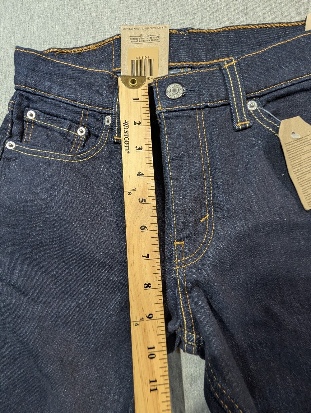 Levi's 511 Slim Fit Jeans Men's 30 X 30 Dark Wash Blue NWT - Picture 11 of 13